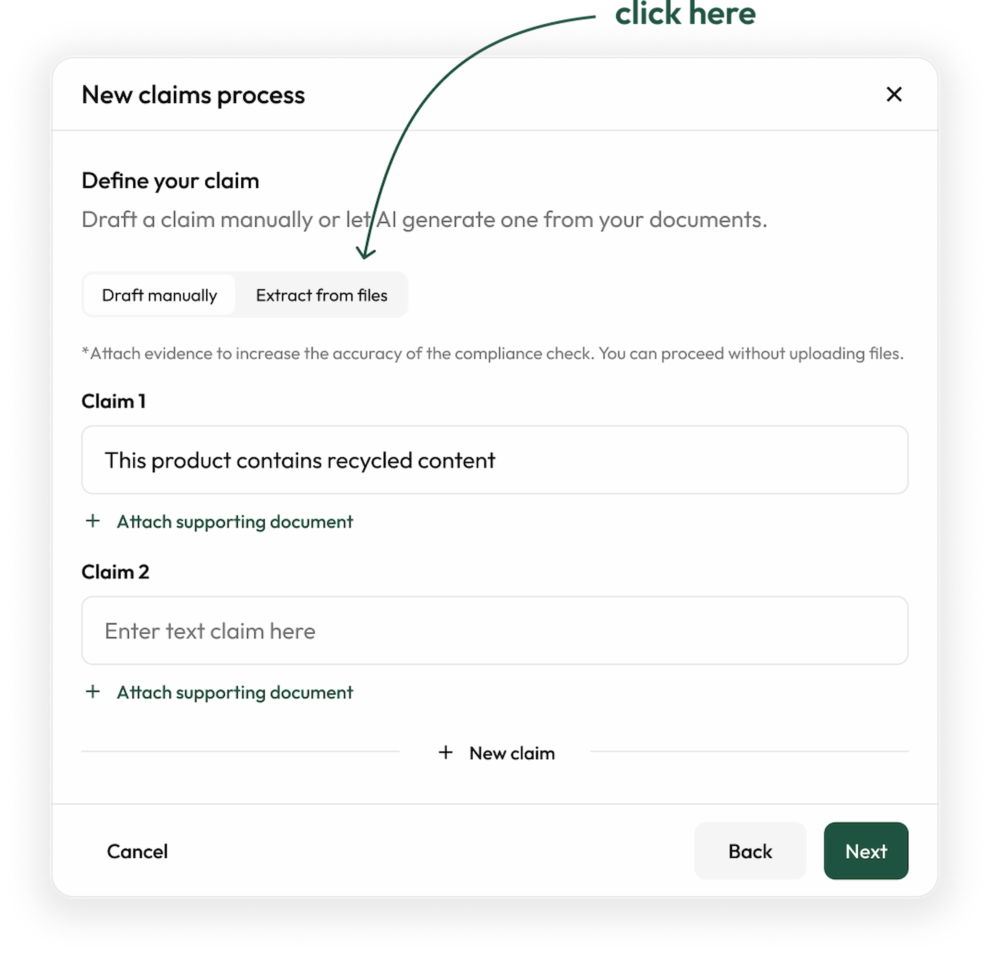 Greencheq request a demo - step 1